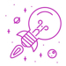 Icon representing innovative ideas and creative problem-solving.