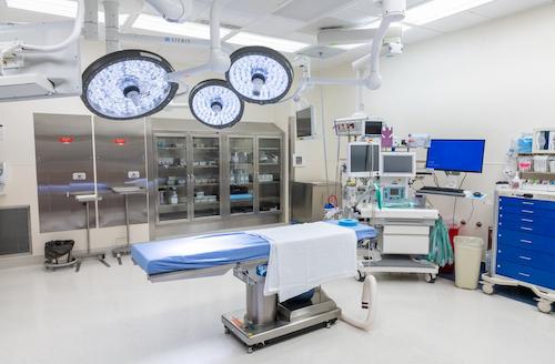 image of what the bed looks like in an operating room