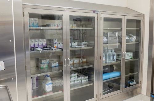 image of cabinet with supplies