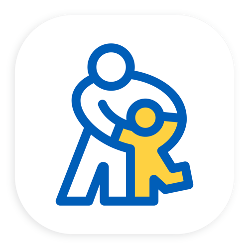 Children’s Mercy app icon showing an adult and child figure.