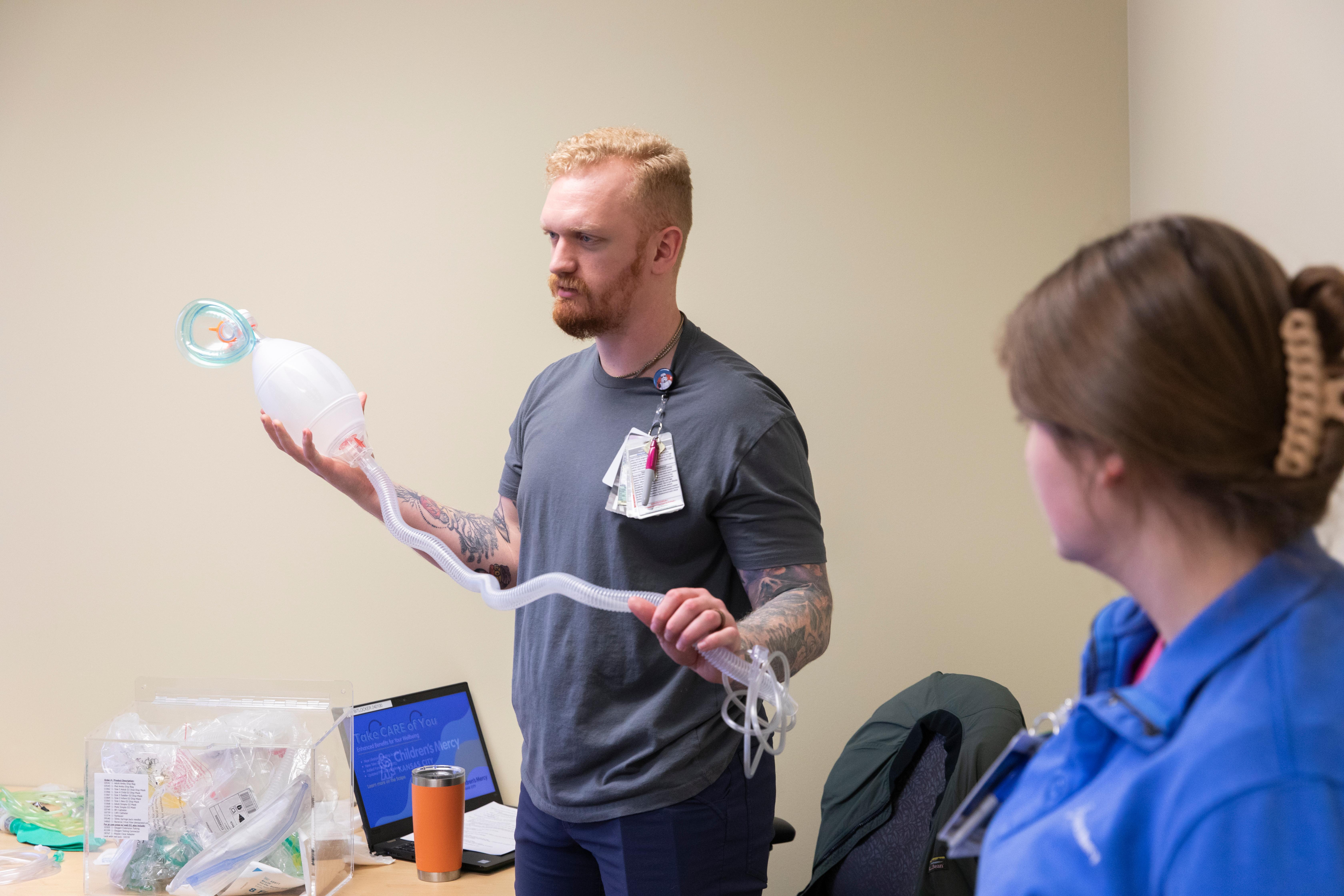 image of team member presenting at clinical orientation
