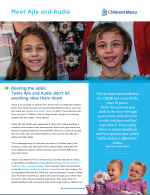 Read about Children’s Mercy Hospital Kansas patients Ajla and Audie, who meet frequently with subspecialists.