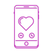 Icon representing a phone as a tool to start fundraising