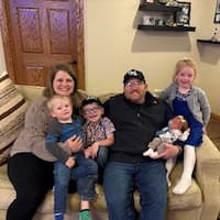Portrait of Cassie Wiederholt and family
