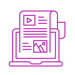 Icon representing news and communications.