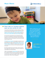Meet Rhett, a cochlear implant patient at Children’s Mercy Hospital Kansas.