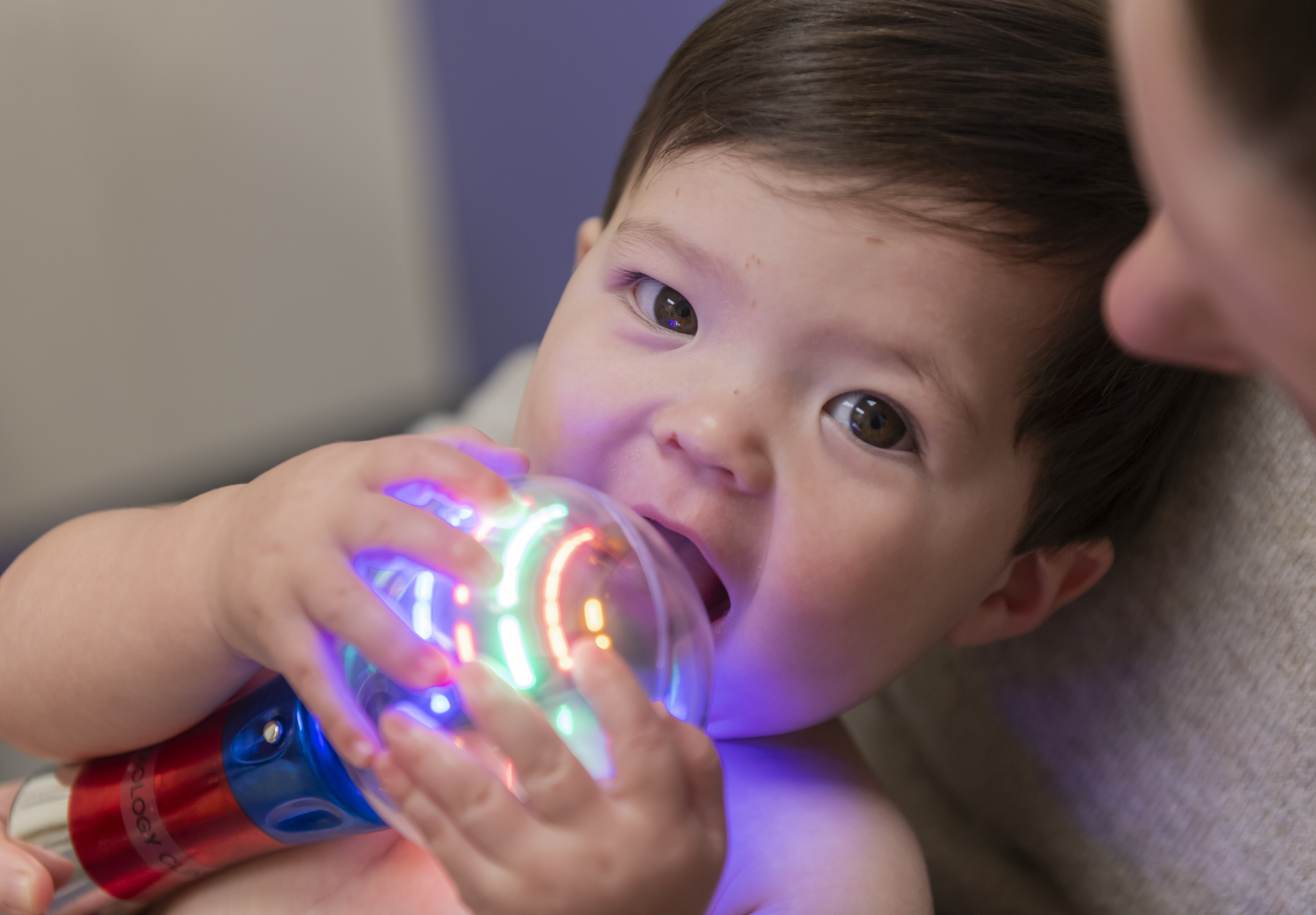 image of patient with a toy at Children's Mercy