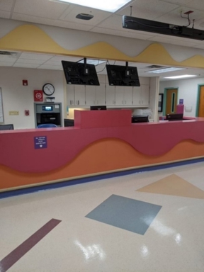 photo of the nurse desk at the outpatient infusion area at Children's Mercy Kansas