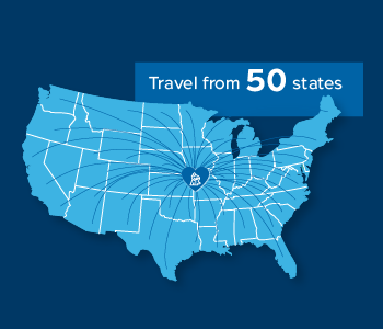 Patients travel to Children's Mercy from all 50 U.S. states.