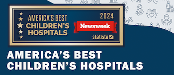 graphic of  Newsweek’s “America’s Best Children’s Hospitals 2024” designation