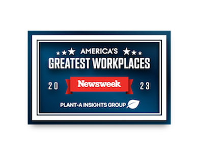 graphic of Newsweek's "America's Greatest Workplaces 2023" designation 