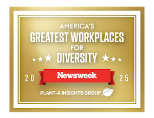graphic of Newsweek's "America's Greatest Workplaces for Diversity 2025" designation