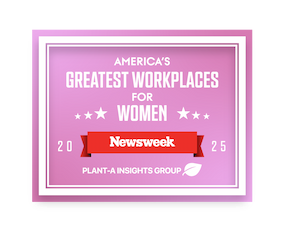 graphic of Newsweek's "America's Greatest Workplaces for Women 2025" designation