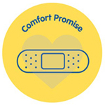 Comfort Promise logo with a heart and bandage