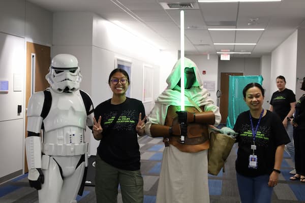 Photo of family enjoying the Cerebral Palsy Day activities at Children's Mercy