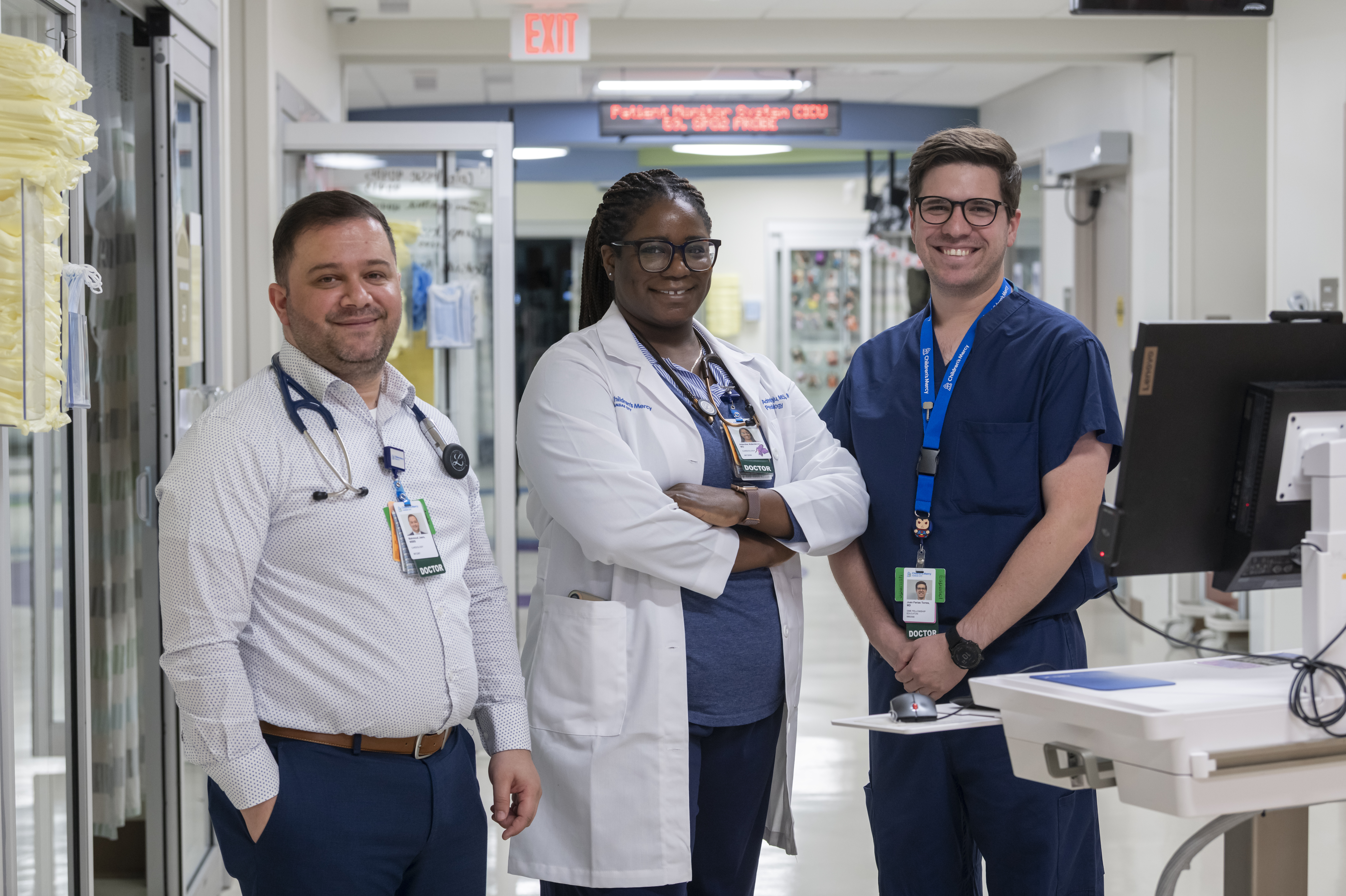 photos of three Fellows in Cardiology at Children's Mercy